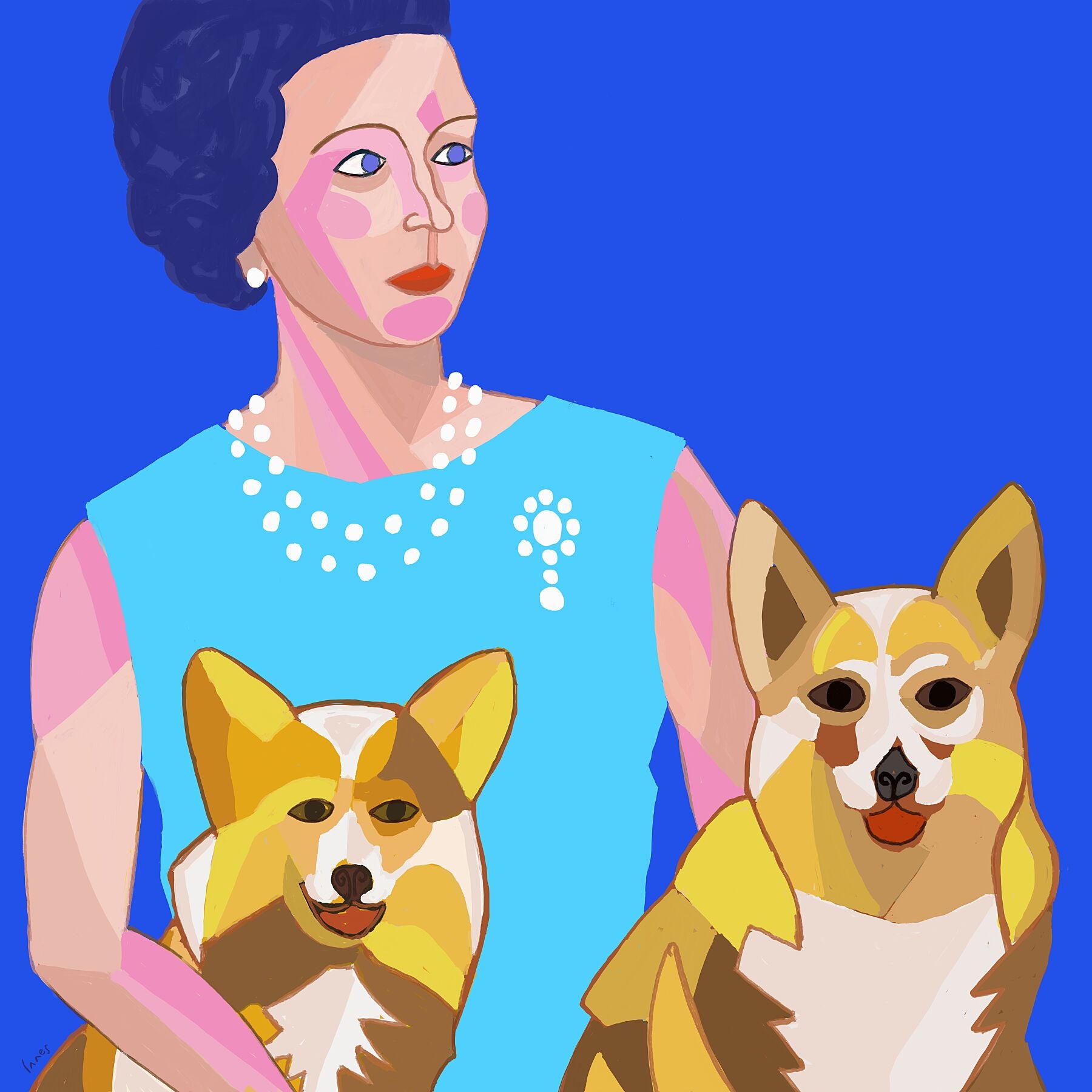 Queen and Corgis